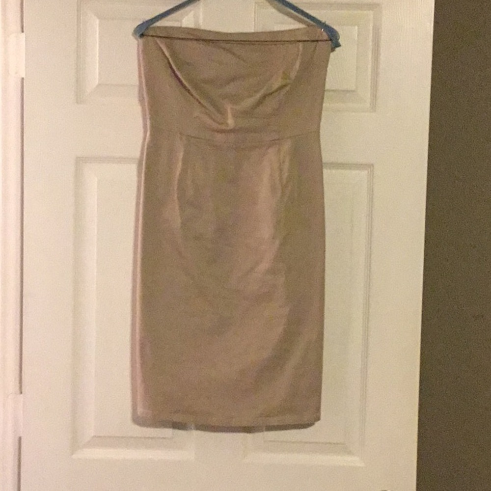 Old Navy khaki strapless dress